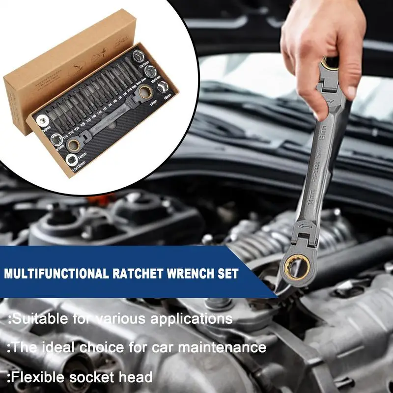 Ratchet Wrenches Set Professional Wrench Set Multifunctional Home Improvement Tool Vehicle Repair Tools For Domestic Appliances
Ratchet Wrenches Set Professional Wrench Set Multifunctional Home Improvement Tool Vehicle Repair Tools For Domestic Appliances