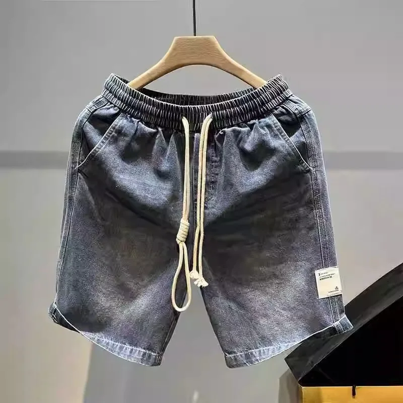 New Trendy Brand Men's Retro Letter Denim Shorts Summer American Loose Casual Five-point Pants
New Trendy Brand Men's Retro Letter Denim Shorts Summer American Loose Casual Five-point Pants