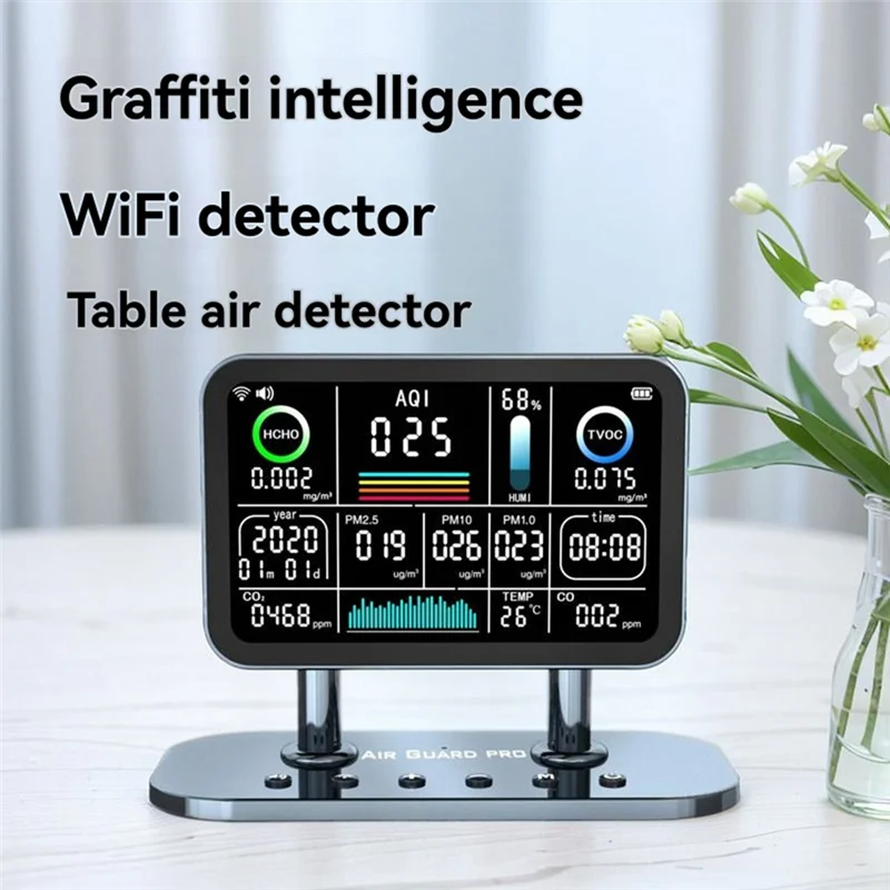 Усовершенствованный монитор качества воздуха Wi-Fi от Tuya — измеряет TVOC, HCHO, PM2.5/PM1.0/PM10, CO2, температуру и влажность
Усовершенствованный монитор качества воздуха Wi-Fi от Tuya — измеряет TVOC, HCHO, PM2.5/PM1.0/PM10, CO2, температуру и влажность