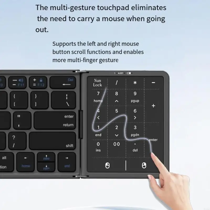 Portable 64Key Foldable Bluetooth-Compatible Keyboards With Touchpads Rechargeable For Laptop Tablet K1KF
Portable 64Key Foldable Bluetooth-Compatible Keyboards With Touchpads Rechargeable For Laptop Tablet K1KF