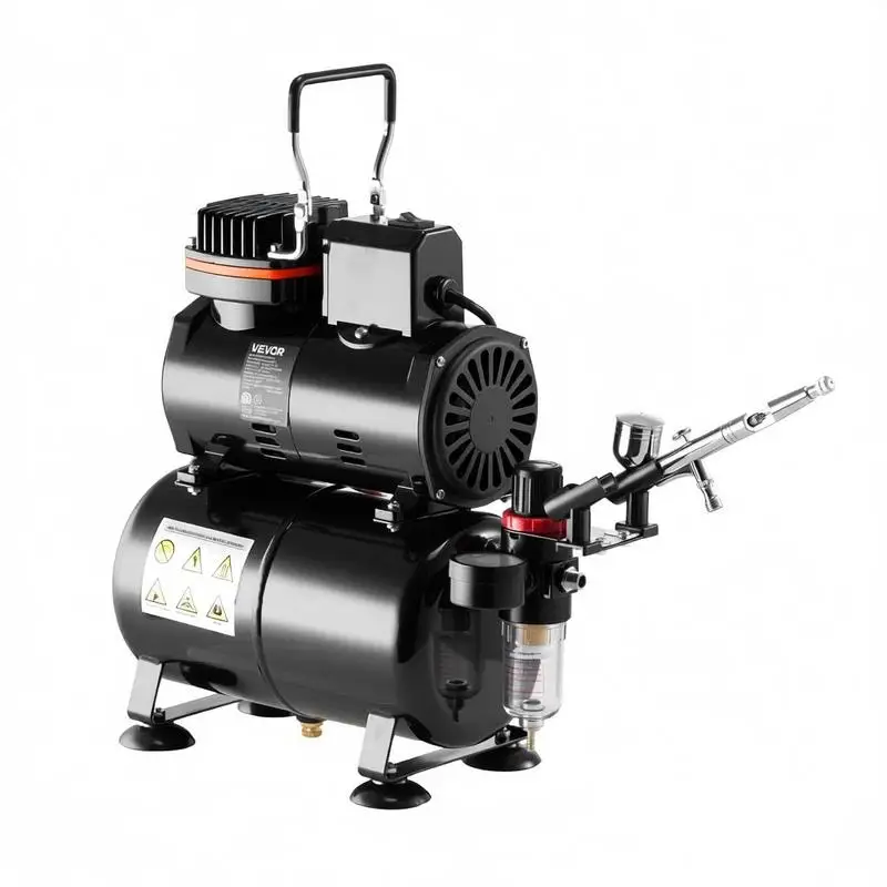 Airbrushing System 1/6 HP for Cake Decorating Model Painting Nail Art, Dual-Action Professional Airbrush 3 Tips Low Noise Compression Tank Acrylic Paint Set
Airbrushing System 1/6 HP for Cake Decorating Model Painting Nail Art, Dual-Action Professional Airbrush 3 Tips Low Noise Compression Tank Acrylic Paint Set