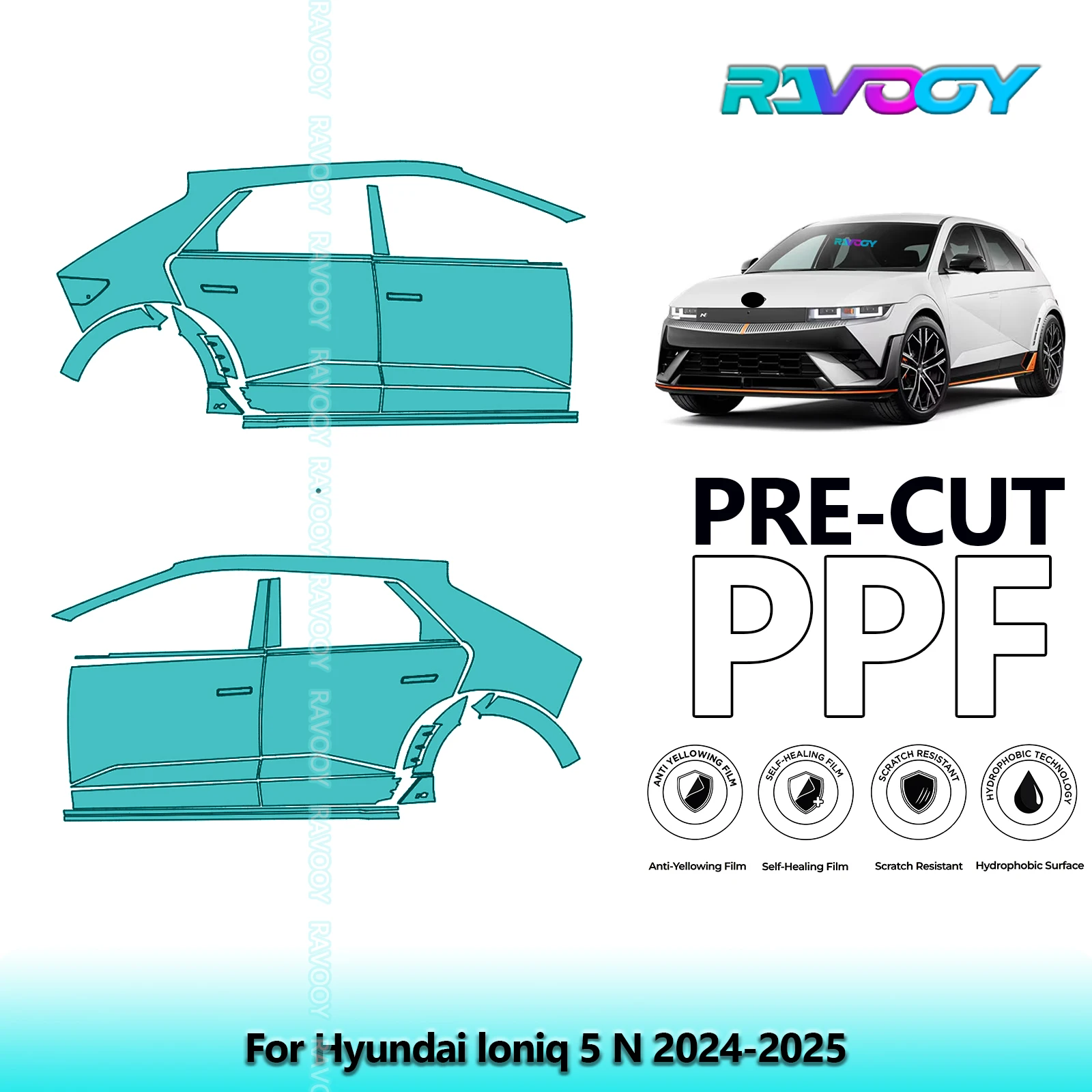 For Hyundai loniq 5 N 2024-2025 8.5mil Clear Matte Pre-Cut PPF Door & A/B Pillar Kit TPU Paint Protection Film Set
For Hyundai loniq 5 N 2024-2025 8.5mil Clear Matte Pre-Cut PPF Door & A/B Pillar Kit TPU Paint Protection Film Set