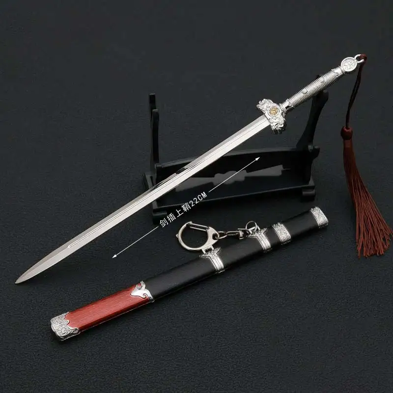 Mysterious Lotus Casebook 22CM Fang Duobing Weapon Erya Sword Metal Katana Model Chinese Ancient Collectible Ornaments Toys Boy
Mysterious Lotus Casebook 22CM Fang Duobing Weapon Erya Sword Metal Katana Model Chinese Ancient Collectible Ornaments Toys Boy