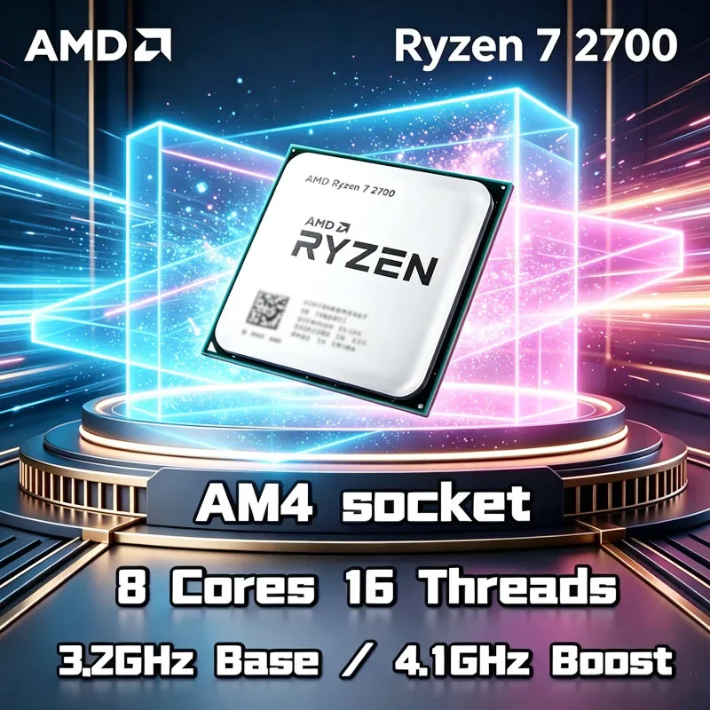AMD Ryzen 7 2700 R7 2700 3.2 GHz Eight-Core Sixteen-Thread 16M 65W CPU Processor YD2700BBM88AF Socket AM4 Bulk
AMD Ryzen 7 2700 R7 2700 3.2 GHz Eight-Core Sixteen-Thread 16M 65W CPU Processor YD2700BBM88AF Socket AM4 Bulk