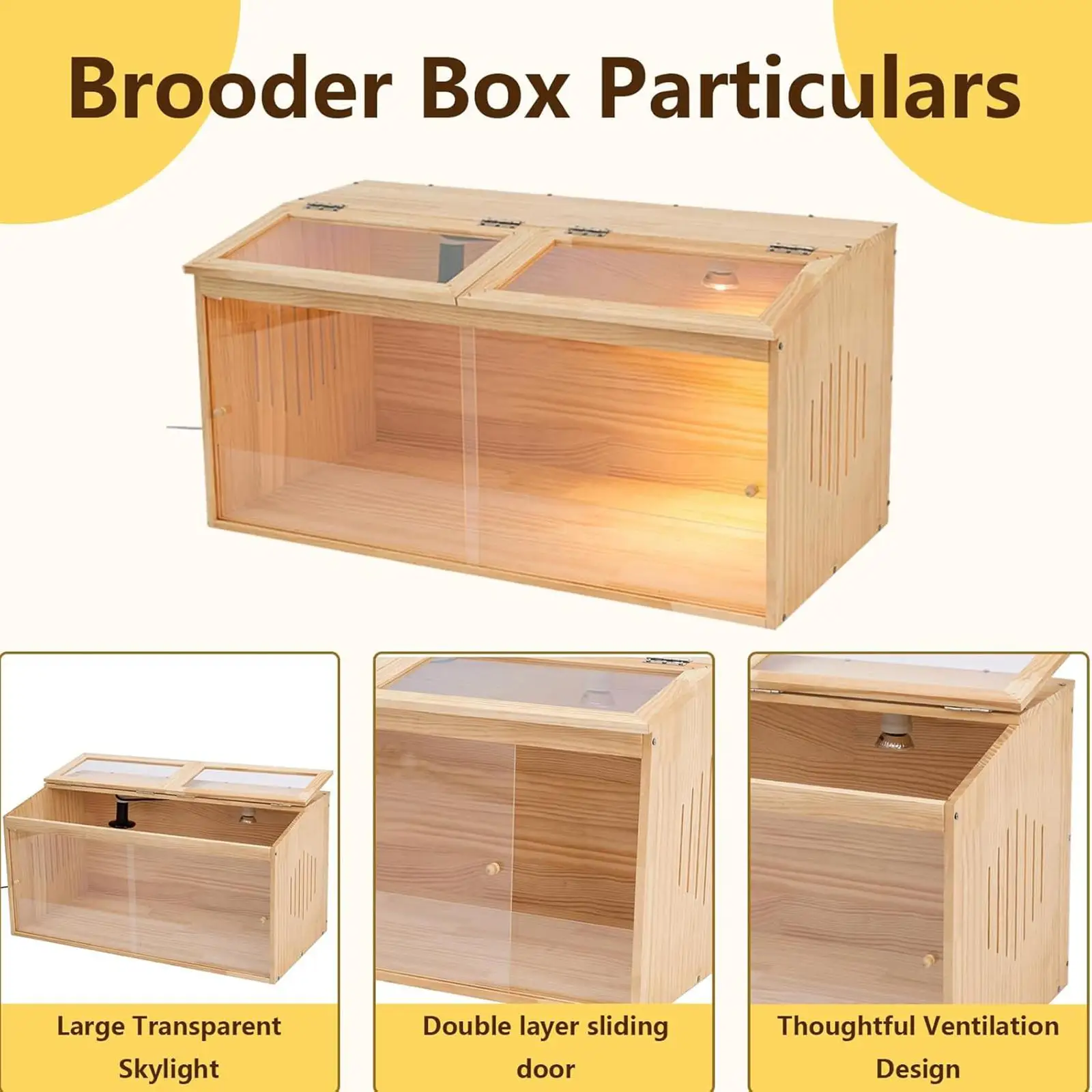 Bird Brooder Box Wooden Shelter Chicken Aviary Accessories for Hamster Chick and Quail Animal Playpen Cage Birds
Bird Brooder Box Wooden Shelter Chicken Aviary Accessories for Hamster Chick and Quail Animal Playpen Cage Birds