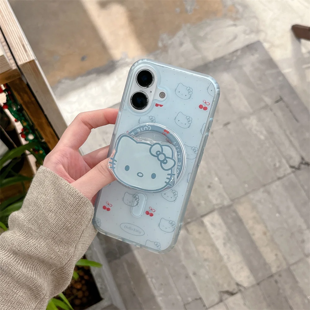 Cute Cherry Hello Kitty Magnetic Holder Magsafe Wireless Charge Phone Case For iPhone 13 14 15 16 Pro Max Plus KT Clear Cover
Cute Cherry Hello Kitty Magnetic Holder Magsafe Wireless Charge Phone Case For iPhone 13 14 15 16 Pro Max Plus KT Clear Cover
