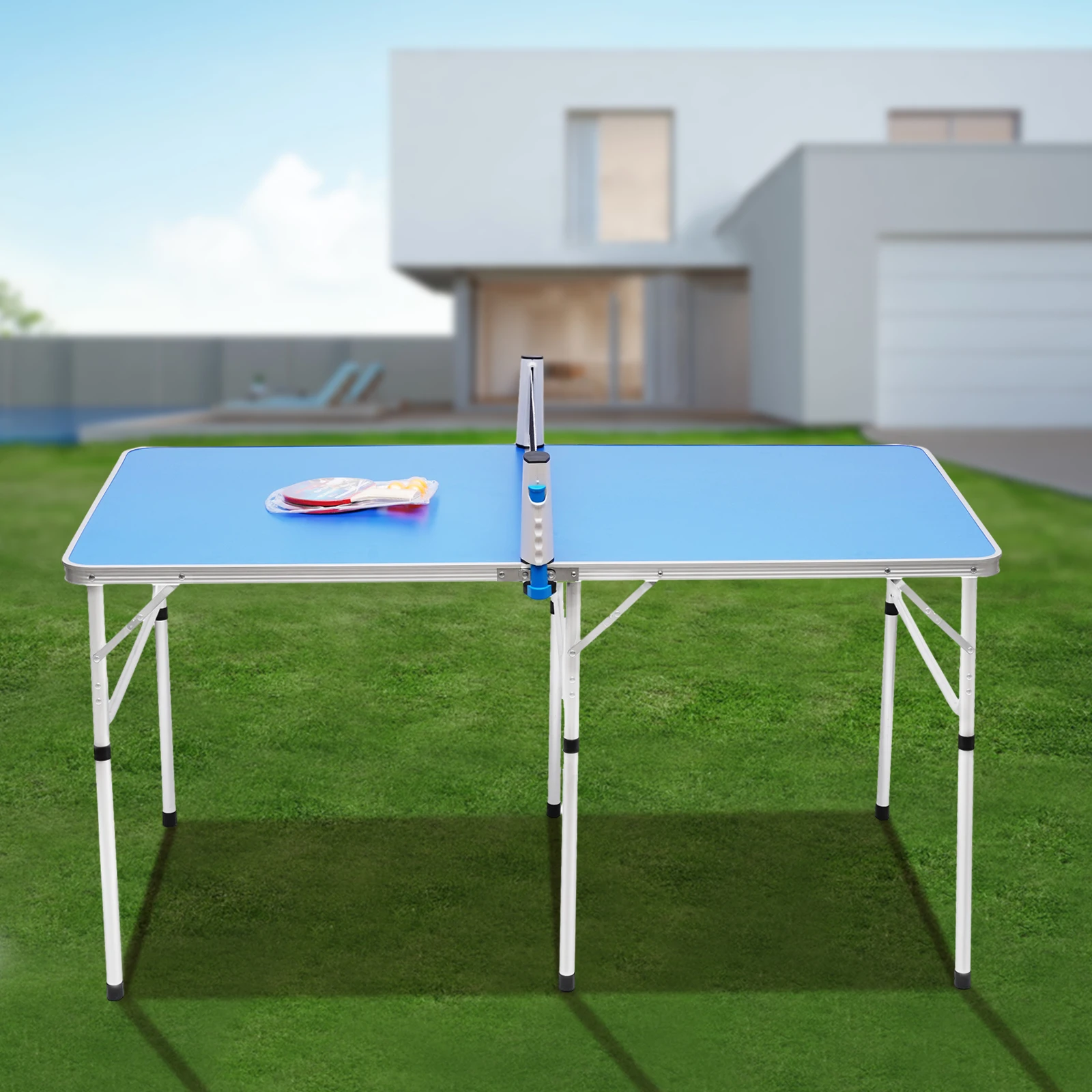 Foldable Ping Pong Table Set with Net & Paddles Indoor Outdoor Table Tennis Table for Family Game, Camping Dining Table
Foldable Ping Pong Table Set with Net & Paddles Indoor Outdoor Table Tennis Table for Family Game, Camping Dining Table