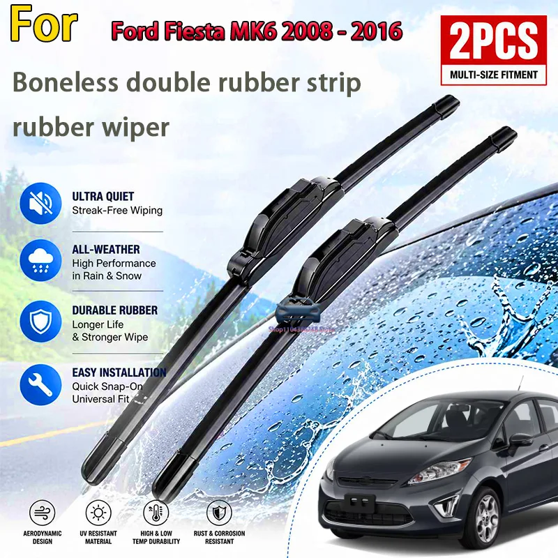 Front Wiper Blades Set For Ford Fiesta MK6 2008 - 2016 Windshield Windscreen Window Brushes 26"+15"
Front Wiper Blades Set For Ford Fiesta MK6 2008 - 2016 Windshield Windscreen Window Brushes 26"+15"