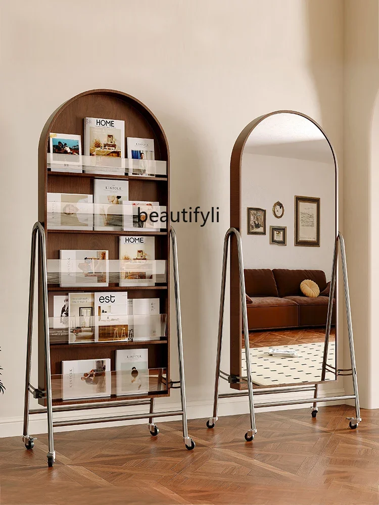 Dressing Mirror Full-Body Floor Mirror Middle-Ancient Movable with Magazine Rack Multifunctional the Newspaper Stand
Dressing Mirror Full-Body Floor Mirror Middle-Ancient Movable with Magazine Rack Multifunctional the Newspaper Stand