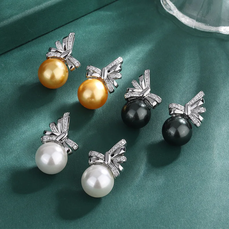 Charms Fritillary Tahitian Pearls Bow Earrings Small Ear Studs Women Jewelry Wedding Anniversary Friends Gift Cocktail Reception
Charms Fritillary Tahitian Pearls Bow Earrings Small Ear Studs Women Jewelry Wedding Anniversary Friends Gift Cocktail Reception