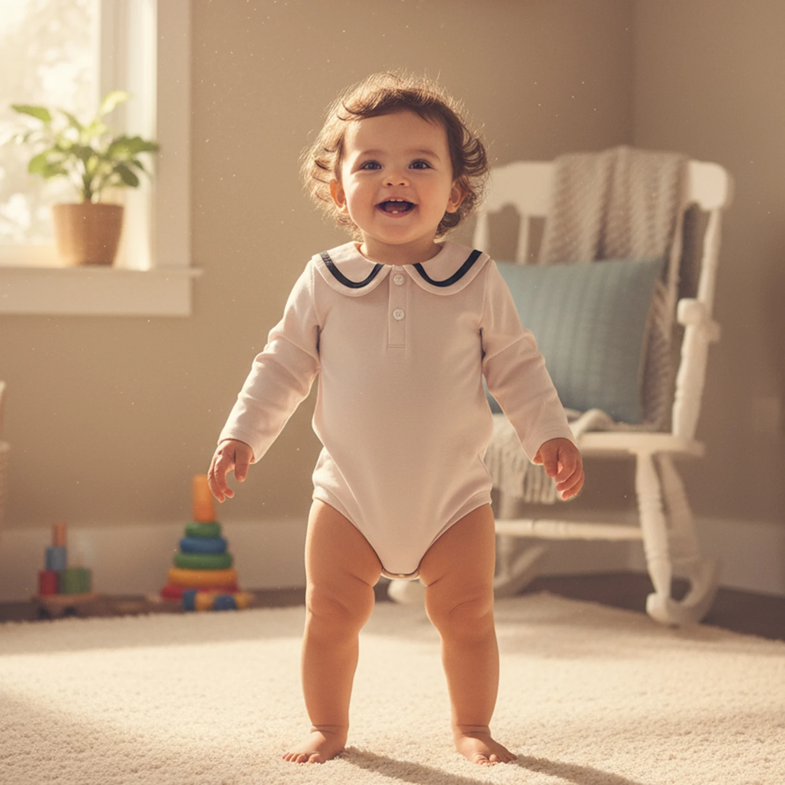 Baby Boy Girl Romper Contrast Trim Half Button-up Sailor Collar Long Sleeve Jumpsuit for Summer Spring Fall Newborn
Baby Boy Girl Romper Contrast Trim Half Button-up Sailor Collar Long Sleeve Jumpsuit for Summer Spring Fall Newborn