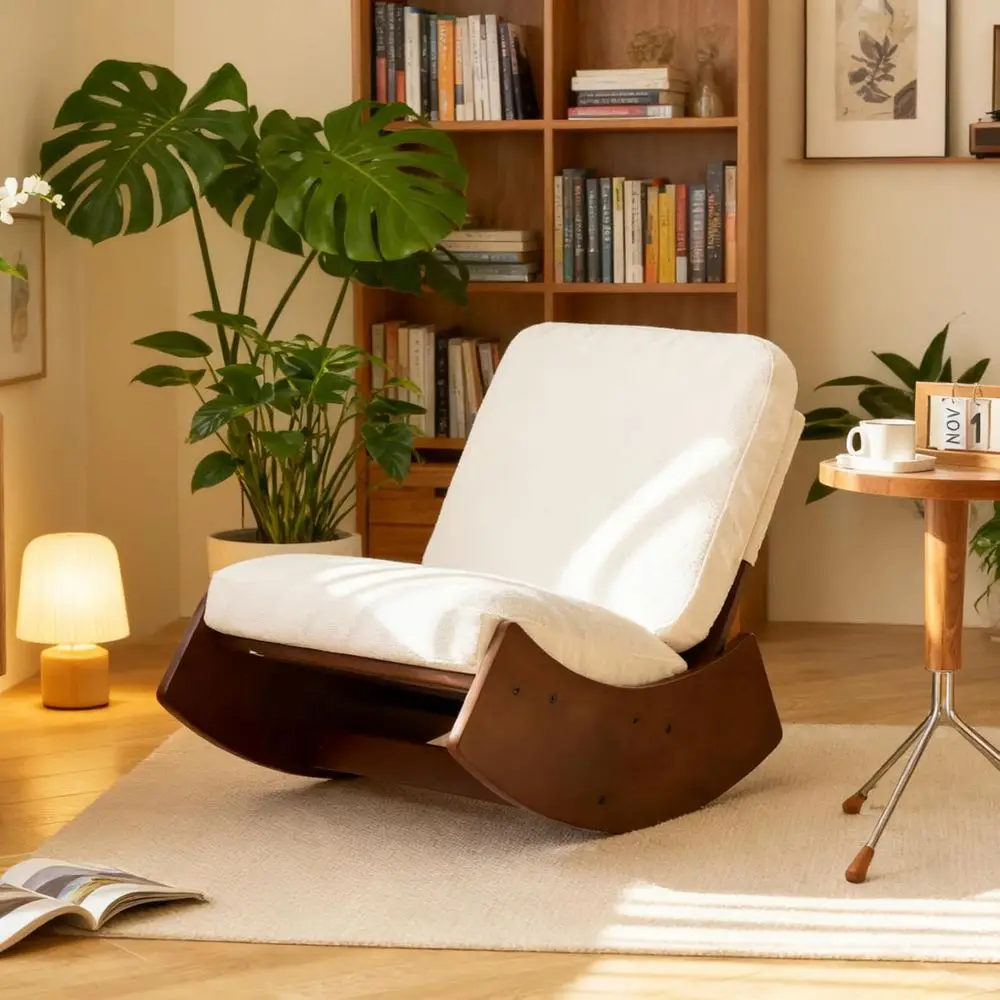 Tall Back Boucle Glider Rocking Chair, Comfortable Accent Chair for Living Room, Bedroom, or Baby Room (White)
Tall Back Boucle Glider Rocking Chair, Comfortable Accent Chair for Living Room, Bedroom, or Baby Room (White)