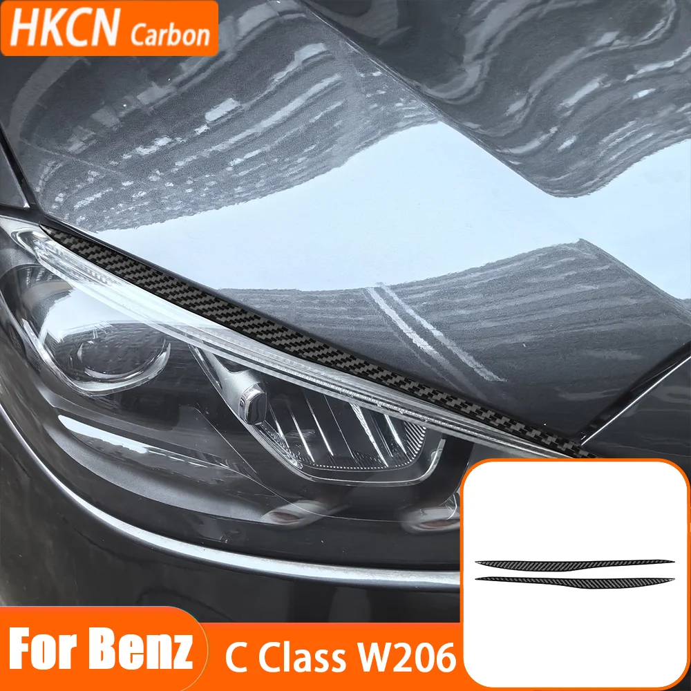 For Benz C-Class W206 2022+ Car Accessories Front Lamp Headlight Brow Eyelid Panel Carbon Fiber Exterior Sticker Modification
For Benz C-Class W206 2022+ Car Accessories Front Lamp Headlight Brow Eyelid Panel Carbon Fiber Exterior Sticker Modification