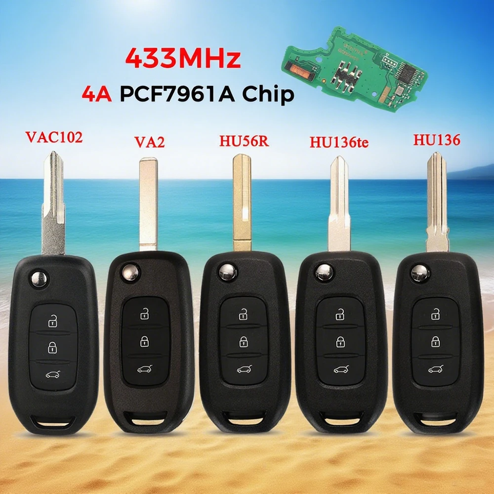 Jingyuqin 4A PCF7961M чип 433 МГц откидной дистанционный ключ для Renault Kadjar Captur Megane 3 символ Logan 2 Sandero 2 Dacia Duster 3BNT 
Jingyuqin 4A PCF7961M чип 433 МГц откидной дистанционный ключ для Renault Kadjar Captur Megane 3 символ Logan 2 Sandero 2 Dacia Duster 3BNT