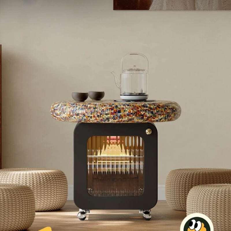 Small apartment living room movable tea table balcony tea cart multi-functional tea table
Small apartment living room movable tea table balcony tea cart multi-functional tea table