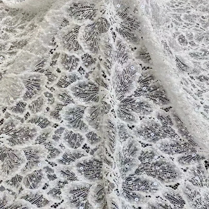 White Sequin Embroidered Mesh Fabric for DIY Sewing Wedding Dress Clothing Fashion Designer Fabrics Material Cloth By The Yard
White Sequin Embroidered Mesh Fabric for DIY Sewing Wedding Dress Clothing Fashion Designer Fabrics Material Cloth By The Yard