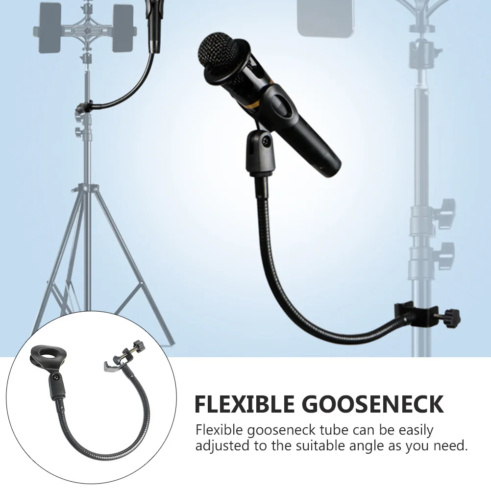 Universal C-Type Microphone Stand with Flexible Gooseneck Clip for Singing Online Meetings Hands-Free Use Detachable Black
Universal C-Type Microphone Stand with Flexible Gooseneck Clip for Singing Online Meetings Hands-Free Use Detachable Black