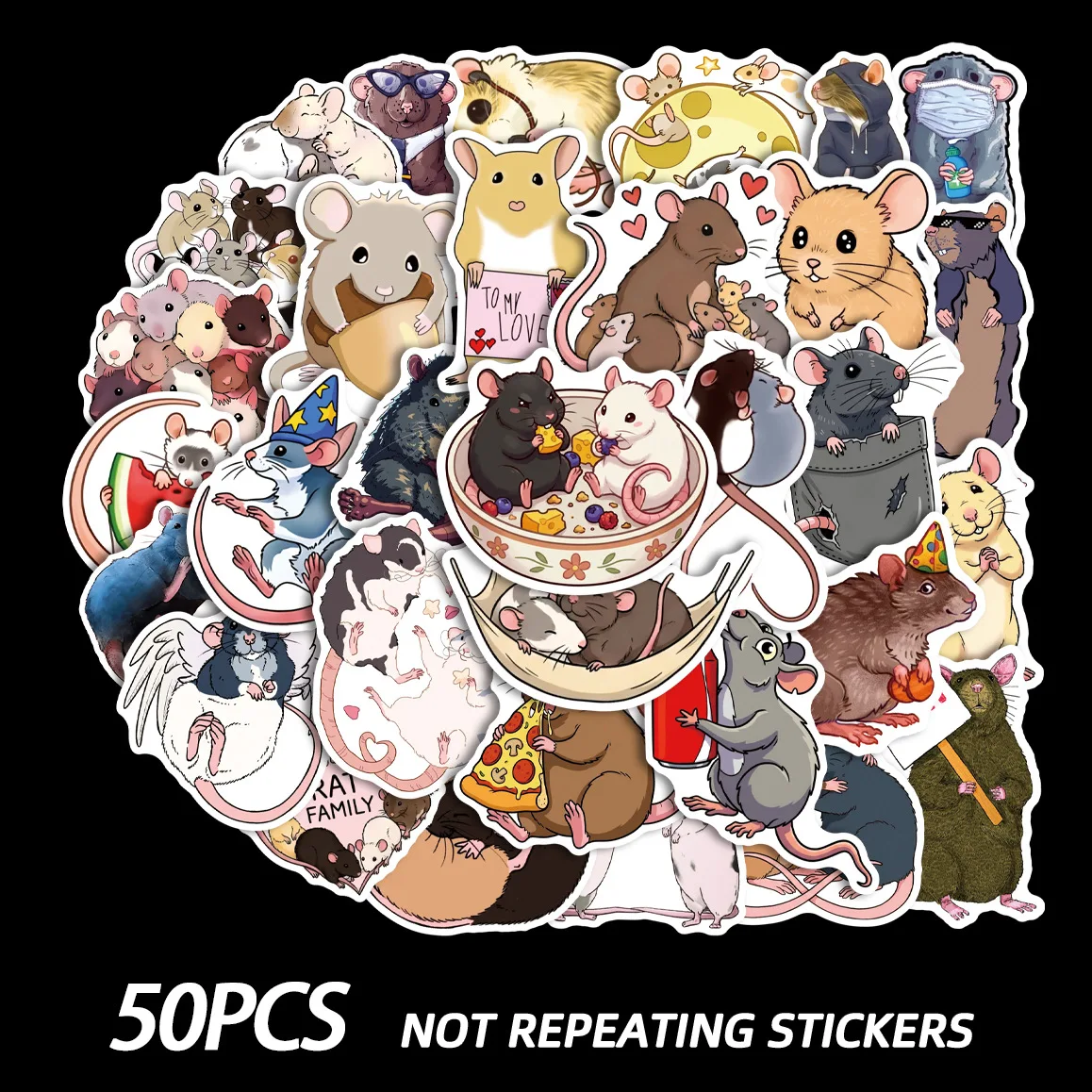 50PCS Cute Mouse Graffiti Stickers Cartoon Animal Cute Pets Decorative Water Cup Notebook iPad Waterproof Stickers Kids Toy
50PCS Cute Mouse Graffiti Stickers Cartoon Animal Cute Pets Decorative Water Cup Notebook iPad Waterproof Stickers Kids Toy