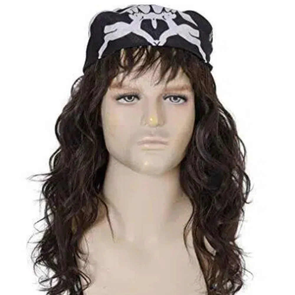 Cosplay Wigs WavyLong Brown Wave Wig with Bandana 80s Heavy Metal Punk Rocker Halloween Costume Wigs
Cosplay Wigs WavyLong Brown Wave Wig with Bandana 80s Heavy Metal Punk Rocker Halloween Costume Wigs