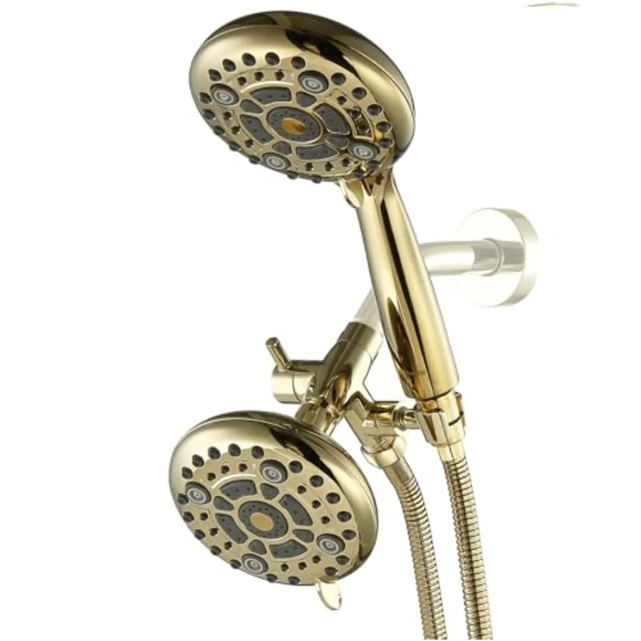 High Pressure Dual Shower Head with Handheld for modern bathrooms, polished gold finish, ABS plastic and stainless steel, 6×6 s
High Pressure Dual Shower Head with Handheld for modern bathrooms, polished gold finish, ABS plastic and stainless steel, 6×6 s