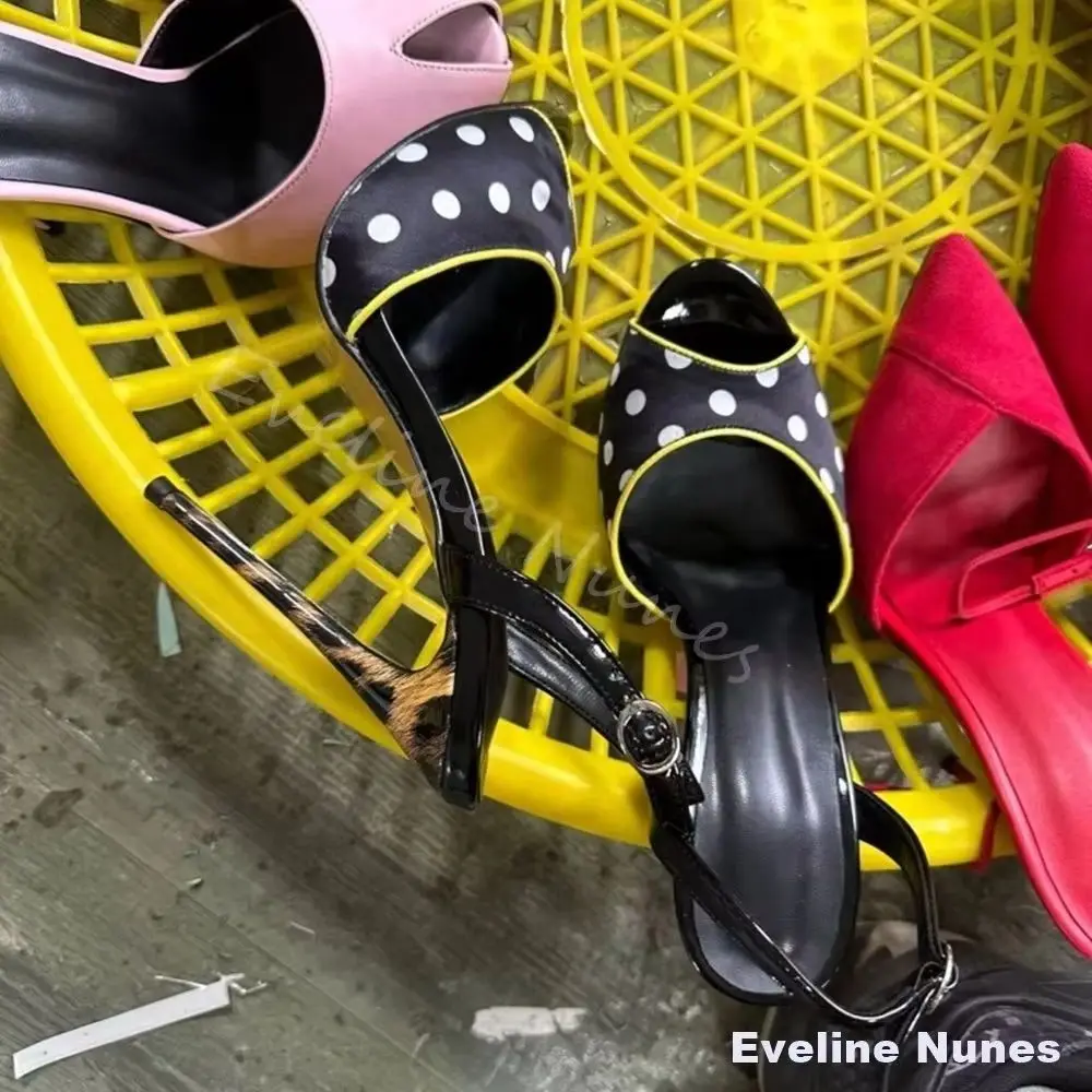 Fashion Peep Toe Polka-Dot Sandals Women Mixed Colors Back Straps Stiletto Heel Pumps 2026 Spring New Sexy Party High Heels
Fashion Peep Toe Polka-Dot Sandals Women Mixed Colors Back Straps Stiletto Heel Pumps 2026 Spring New Sexy Party High Heels