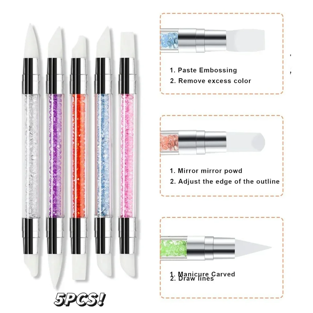 5pcs/lot Nail Art Pen Double Head Silicone Flower Sculpting Pen Adjustable Glue Stick Embossing Pen Nail Art Brush Manicure Tool
5pcs/lot Nail Art Pen Double Head Silicone Flower Sculpting Pen Adjustable Glue Stick Embossing Pen Nail Art Brush Manicure Tool