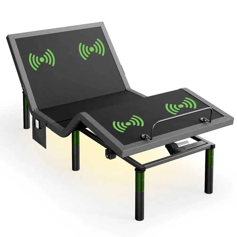 MS012 Twin XL Adjustable Bed Base with MassageAPP Connects Adjustable Bed Frame with 4 Height Options, 3 Minutes Fast Assembly,
MS012 Twin XL Adjustable Bed Base with MassageAPP Connects Adjustable Bed Frame with 4 Height Options, 3 Minutes Fast Assembly,