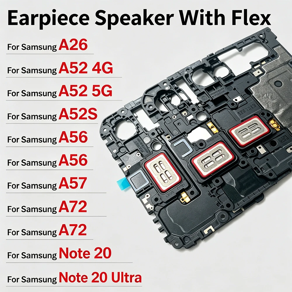 Top Earpiece Speaker For Samsung A36 A52 4G 5G A56 A57 A72 A52S Note 20 Ultra Note 20 Sound Ear Speaker Repair Replacement Parts
Top Earpiece Speaker For Samsung A36 A52 4G 5G A56 A57 A72 A52S Note 20 Ultra Note 20 Sound Ear Speaker Repair Replacement Parts
