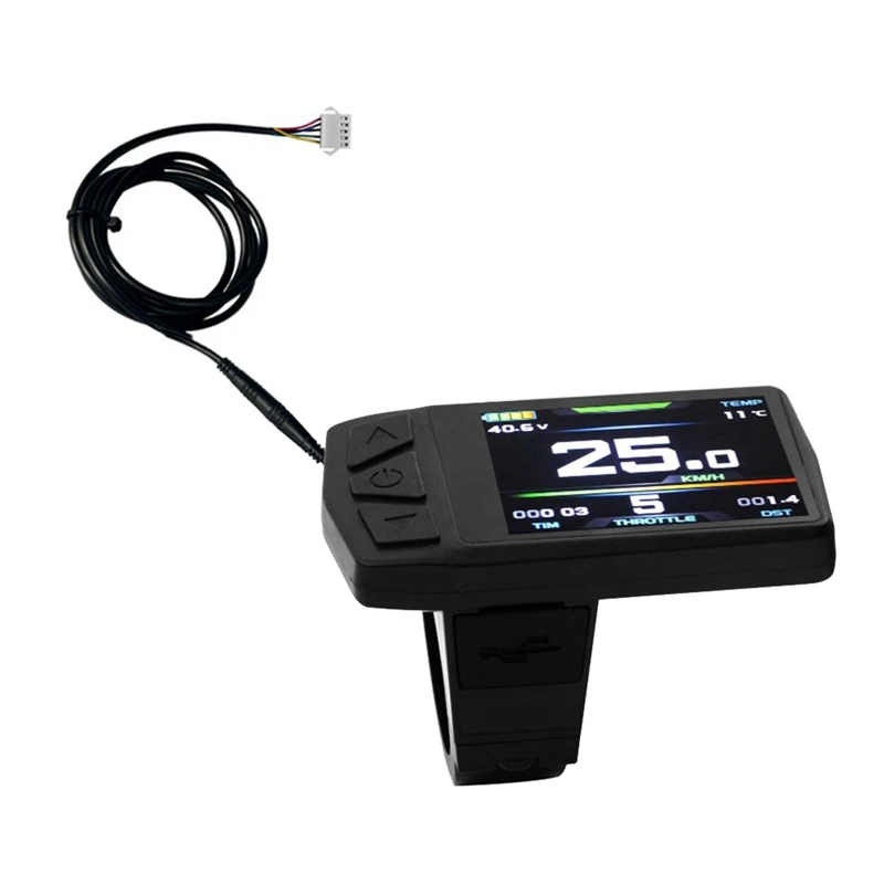Electric Bike KT-TF01U LCD Display Meter 24V 36V 48V Connection Plug Ebike Intelligent Display With USB
Electric Bike KT-TF01U LCD Display Meter 24V 36V 48V Connection Plug Ebike Intelligent Display With USB