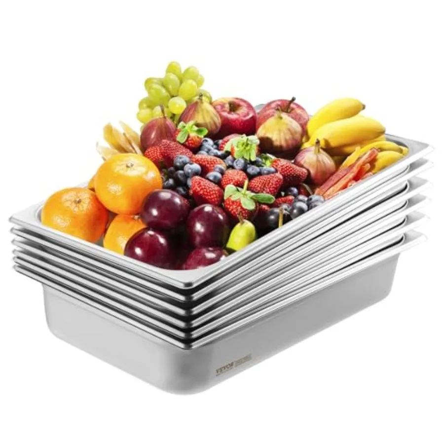 Pack Stainless Steel Hotel PansFull Size 0.8mm Thick Anti-Jam Commercial Food Pans for Steam Tables Restaurants Caterg and dust
Pack Stainless Steel Hotel PansFull Size 0.8mm Thick Anti-Jam Commercial Food Pans for Steam Tables Restaurants Caterg and dust