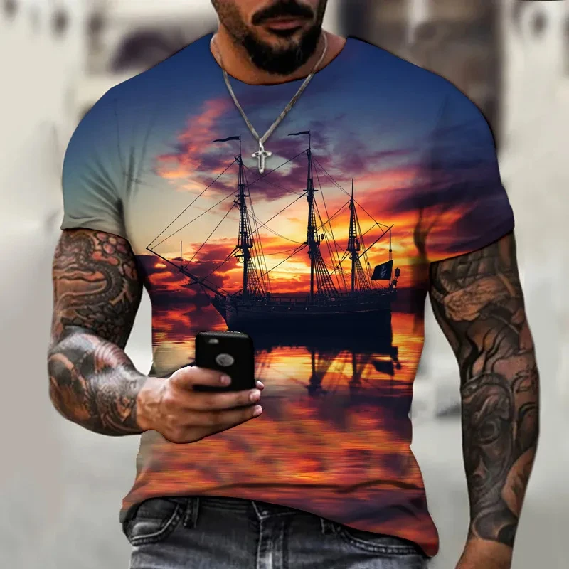 3D Ship SailBoat Printed T-shirts Pirate Navigation Graphic O Neck Short Sleeve T Shirt Men Oversized Tee Shirt Streetwear Tops
3D Ship SailBoat Printed T-shirts Pirate Navigation Graphic O Neck Short Sleeve T Shirt Men Oversized Tee Shirt Streetwear Tops
