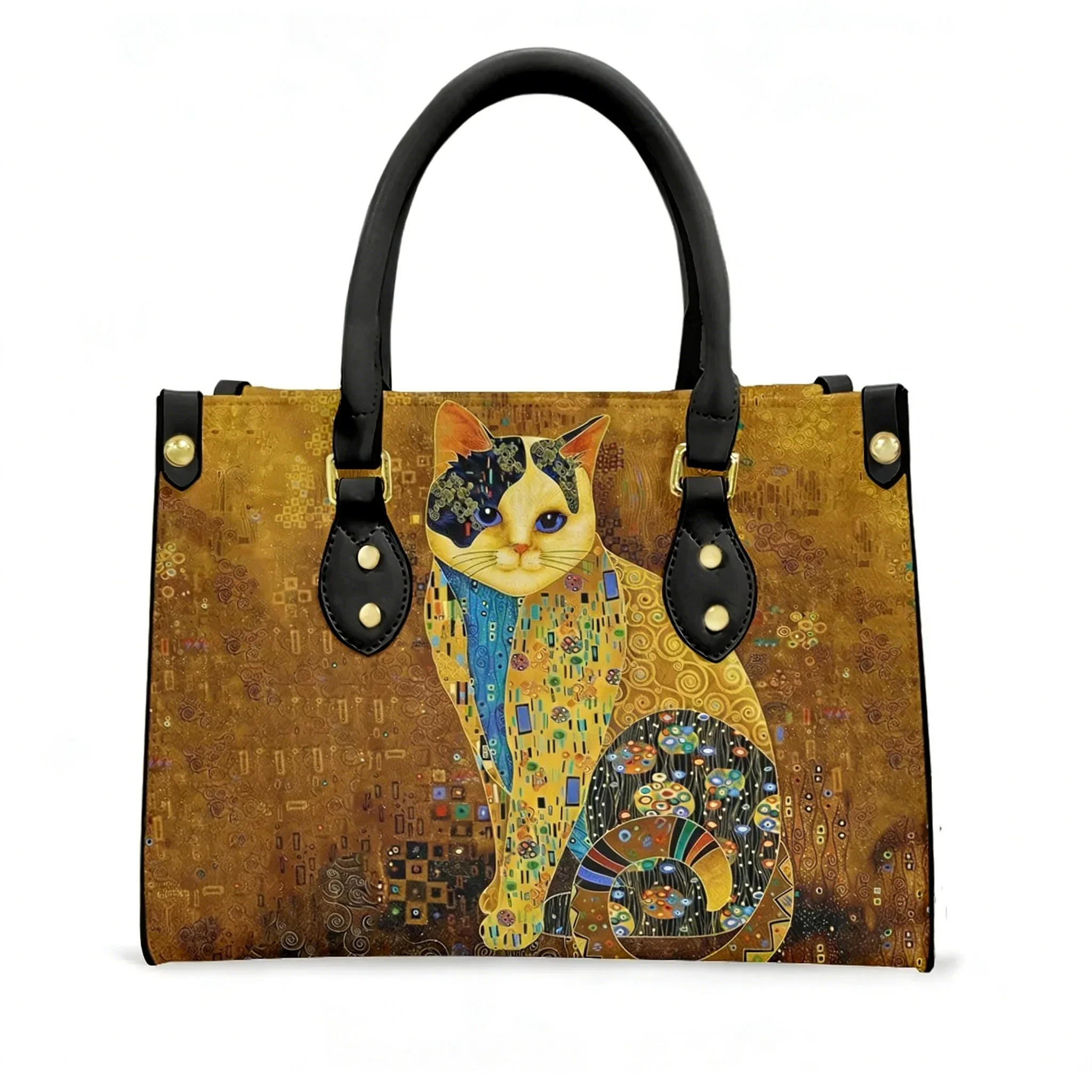 Floral Retro Wealth Cat Pattern Tote Bag Purse Women Men Personalized Text Image PU Leather Handbag Business Shopping Gift Bags
Floral Retro Wealth Cat Pattern Tote Bag Purse Women Men Personalized Text Image PU Leather Handbag Business Shopping Gift Bags