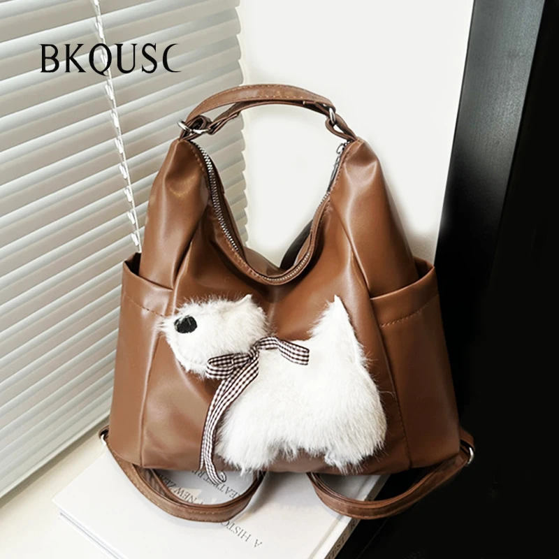 Cute Plush Dog Leather Women's Tote Backpacks Vintage Casual Women's Shoulder Bag/ Crossbody Bags/ Handbag/ Backpack/ 4in1
Cute Plush Dog Leather Women's Tote Backpacks Vintage Casual Women's Shoulder Bag/ Crossbody Bags/ Handbag/ Backpack/ 4in1