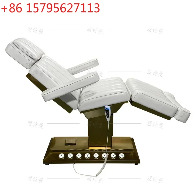 Электрическая пластиковая кушетка для салонов красоты, специальная кушетка для процедур для лица, высококачественная, в стиле легкой роскоши, европейский и американский стиль, электрическая кушетка для салонов красоты
Электрическая пластиковая кушетка для салонов красоты, специальная кушетка для процедур для лица, высококачественная, в стиле легкой роскоши, европейский и американский стиль, электрическая кушетка для салонов красоты
