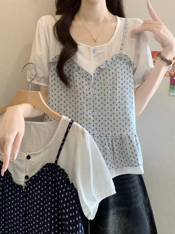 plus Size Casual Versatile Loose Fit Floral Patchwork Crop Top Women's Shirt Short Sleeve Breathable Skin-Friendly Summer Wear
plus Size Casual Versatile Loose Fit Floral Patchwork Crop Top Women's Shirt Short Sleeve Breathable Skin-Friendly Summer Wear