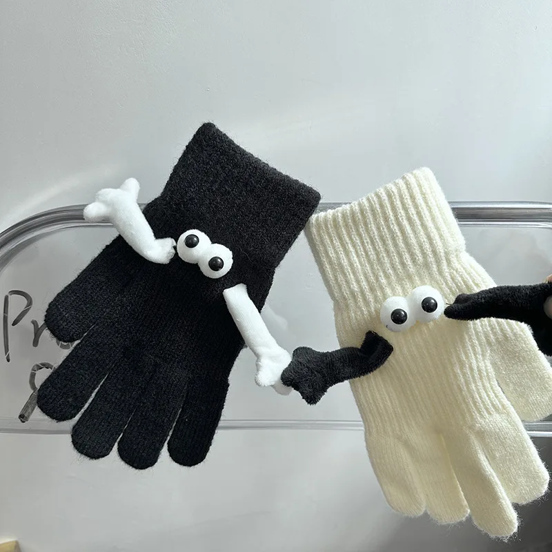 Hand-In-Hand Magnet Gloves Winter Outdoor Cycling Thicken Warm Creative Cute Big Eye Five Finger Touch Screen Couple Mittens
Hand-In-Hand Magnet Gloves Winter Outdoor Cycling Thicken Warm Creative Cute Big Eye Five Finger Touch Screen Couple Mittens