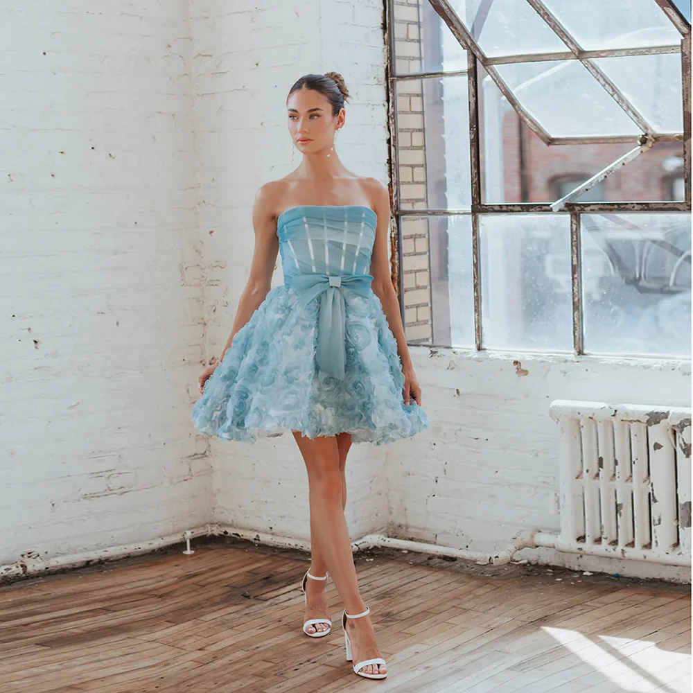 Charming Boat Collar Organza Formal Prom Party Dress Short Knee-Length Backless Holiday Evening Gown with Floral Customized
Charming Boat Collar Organza Formal Prom Party Dress Short Knee-Length Backless Holiday Evening Gown with Floral Customized