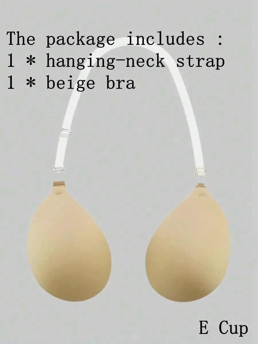 Beige Silicone Strapless Push-Up Bra With Detachable Halter Strap For Backless Dresses Wedding Swimwear
Beige Silicone Strapless Push-Up Bra With Detachable Halter Strap For Backless Dresses Wedding Swimwear