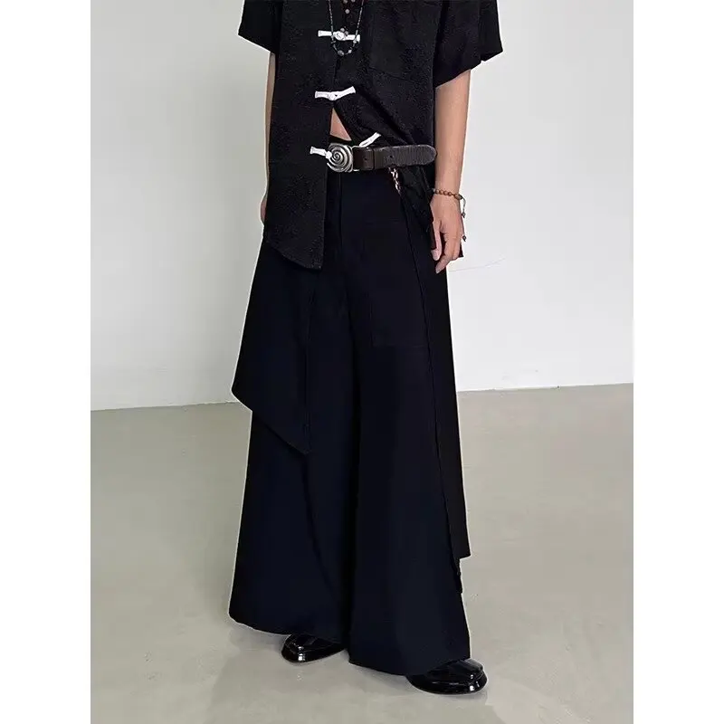 Men Asymmetric Layered Wide Leg Skirt Pants Loose Fit Draped Flowing Trousers Japanese Avant Garde Streetwear Fashion Pants
Men Asymmetric Layered Wide Leg Skirt Pants Loose Fit Draped Flowing Trousers Japanese Avant Garde Streetwear Fashion Pants