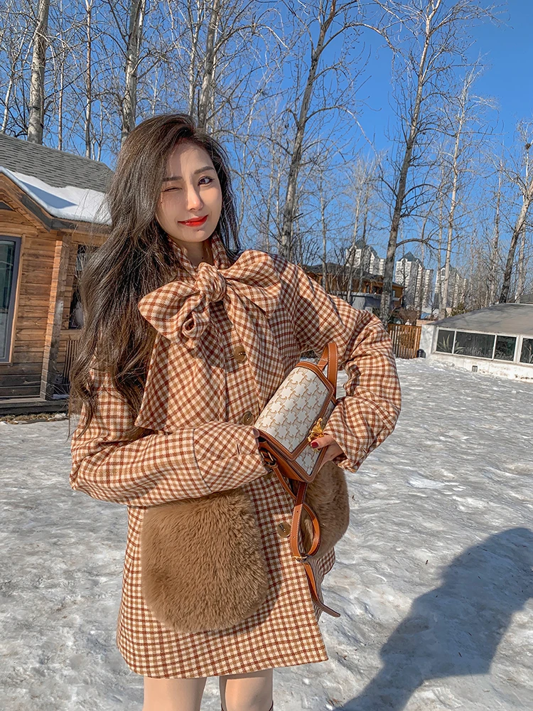 Aviva on Earth Woolen Coat Short Plaid Doll Collar Women's Autumn Jacket Detachable Pocket Earth Store Petite Size
Aviva on Earth Woolen Coat Short Plaid Doll Collar Women's Autumn Jacket Detachable Pocket Earth Store Petite Size