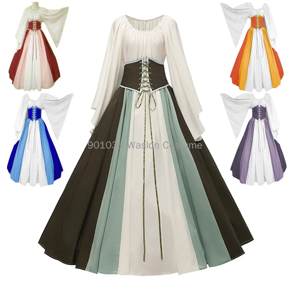 Women Renaissance Vintage Gothic Medieval Dress Gothic Maxi Dress Halloween Cosplay Dress Retro Long Gown Dress Plus Size
Women Renaissance Vintage Gothic Medieval Dress Gothic Maxi Dress Halloween Cosplay Dress Retro Long Gown Dress Plus Size