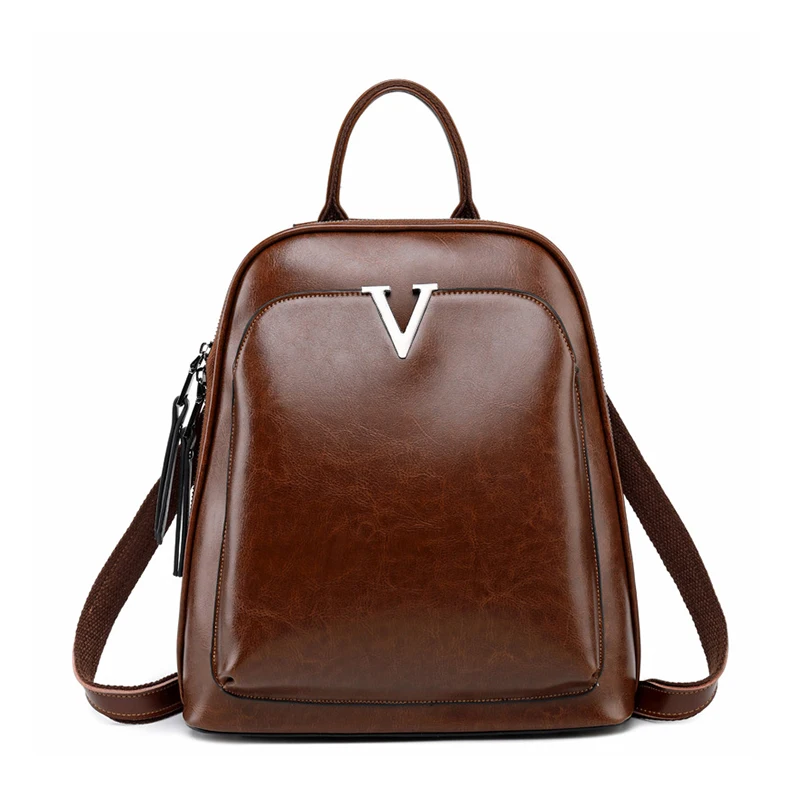 Fashionable new leather backpack, fashionable oil wax cowhide women's backpack, women's retro backpack
Fashionable new leather backpack, fashionable oil wax cowhide women's backpack, women's retro backpack