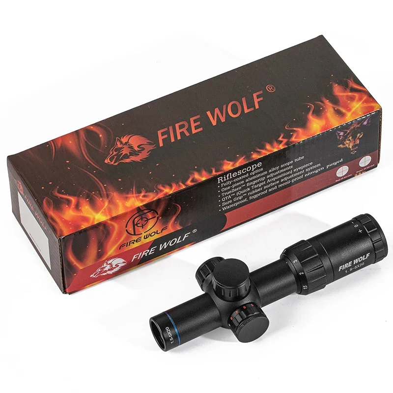 Fire Wolf HD 1.5-5X20 Riflescope Green Red Reticle Sight Dot Scope Sniper Hunting Scopes Tactical Rifle Scope Airsoft Air Guns
Fire Wolf HD 1.5-5X20 Riflescope Green Red Reticle Sight Dot Scope Sniper Hunting Scopes Tactical Rifle Scope Airsoft Air Guns