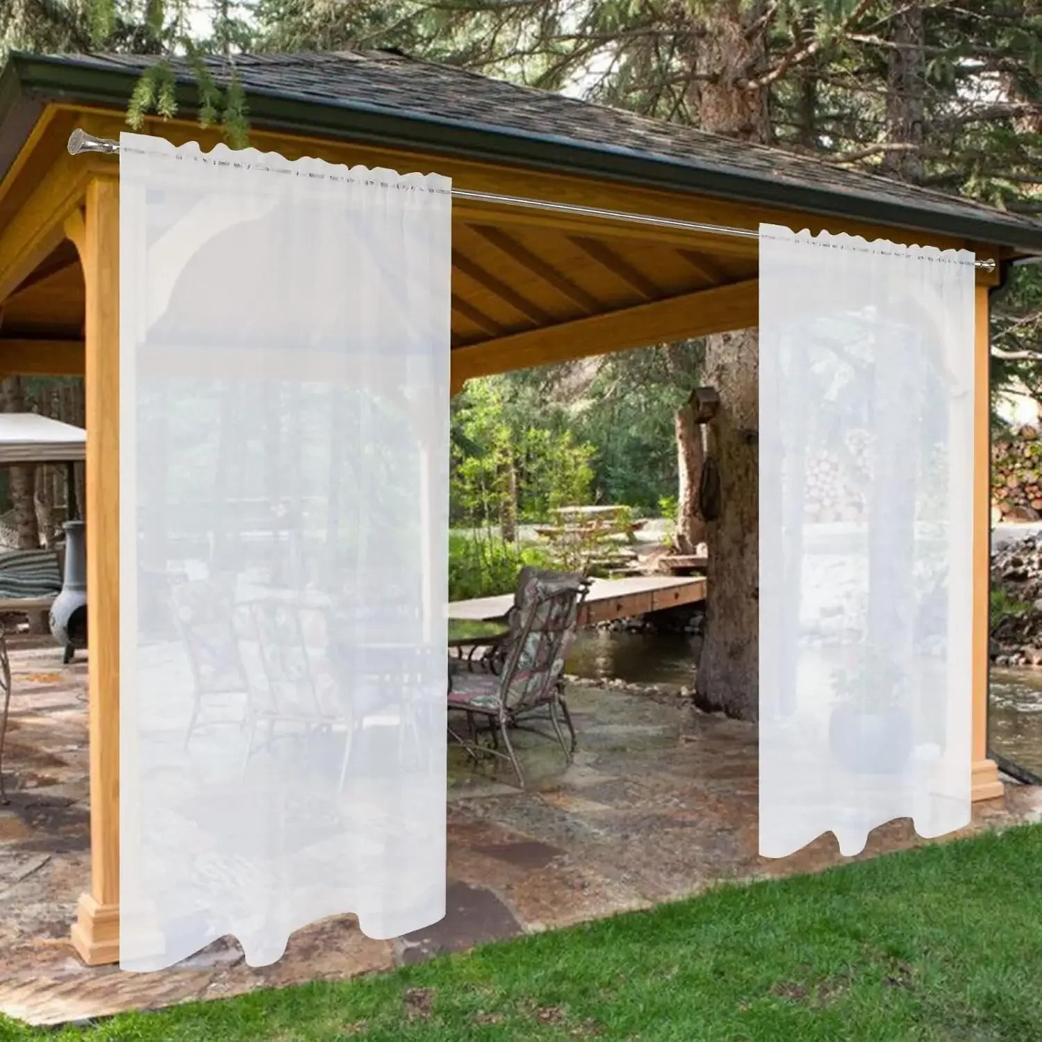 Sheer Curtains for Patio 2 Panels Rod Pocket Indoor Outdoor Voile Curtain Light Filtering 52x84 Inch White
Sheer Curtains for Patio 2 Panels Rod Pocket Indoor Outdoor Voile Curtain Light Filtering 52x84 Inch White