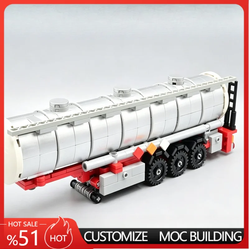 707Pcs Tanktrailer Metallic Silver 1:45 Minifig Scale Moc Building Blocks Model Assembly Educational Toy Creative Display Gift
707Pcs Tanktrailer Metallic Silver 1:45 Minifig Scale Moc Building Blocks Model Assembly Educational Toy Creative Display Gift