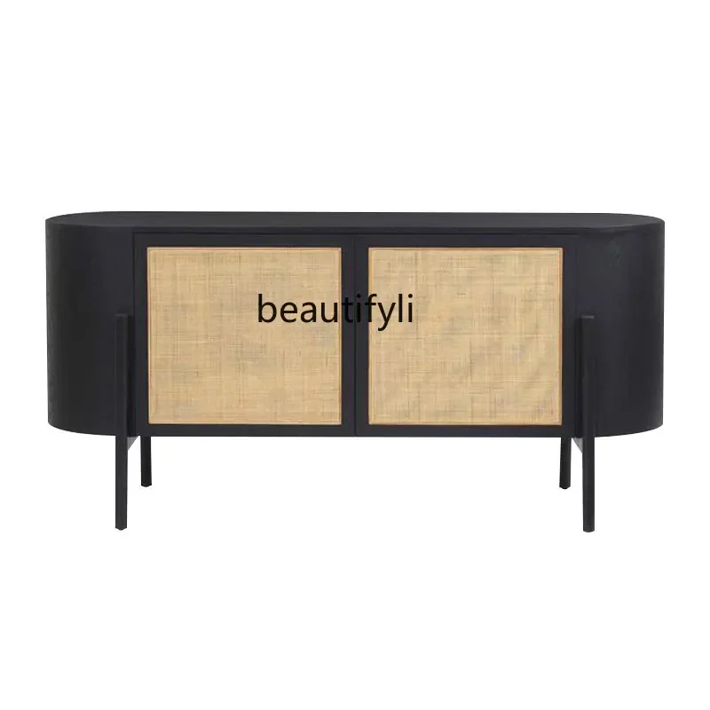 New Arrivals American-Style Simple Solid Wood Rattan Retro Porch Curio Cabinet Nordic Sideboard Storage Shoe Cabinet B & B Stora
New Arrivals American-Style Simple Solid Wood Rattan Retro Porch Curio Cabinet Nordic Sideboard Storage Shoe Cabinet B & B Stora