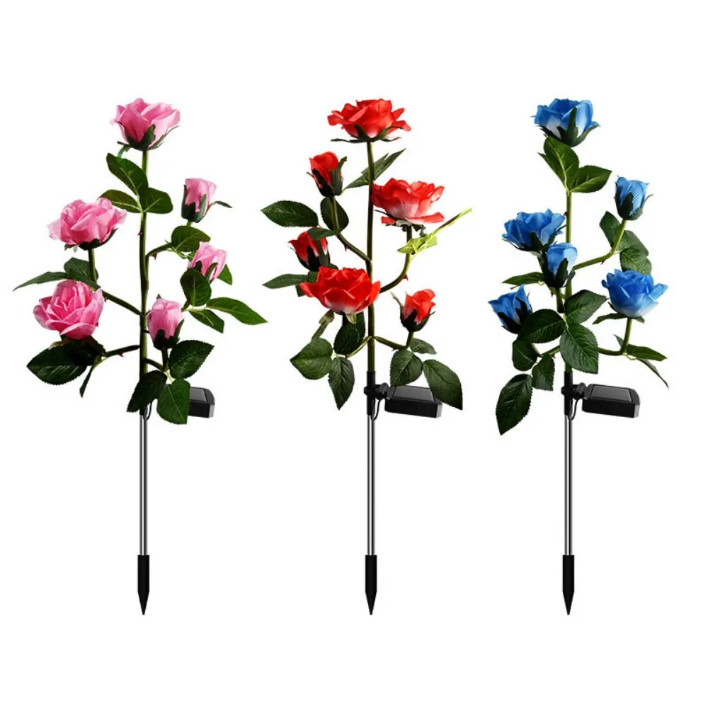 1/3 Heads LED Simulated Solar Lights Waterproof 5 Colors Garden Solar Lights Rose Flower Lawn Lamp for Yard Patio Garden Decor
1/3 Heads LED Simulated Solar Lights Waterproof 5 Colors Garden Solar Lights Rose Flower Lawn Lamp for Yard Patio Garden Decor