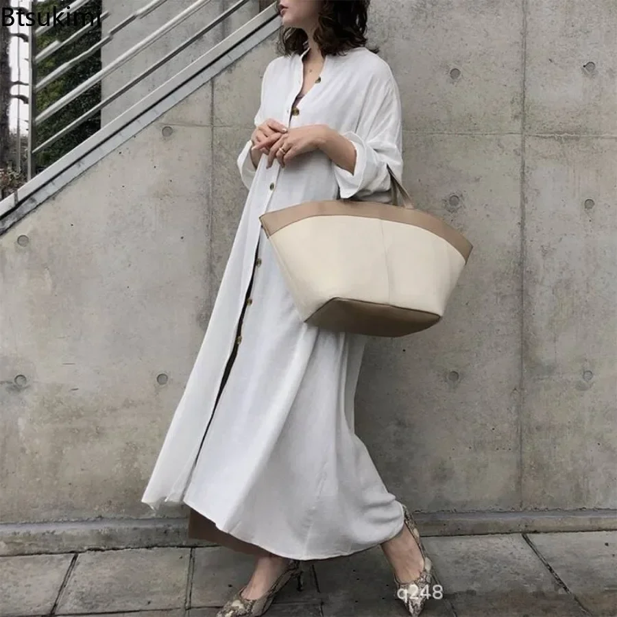 New 2025 Women's Cotton Cardigan Dress Fashion Casual Temperament Long Skirts Females Commuter Thin Long Sleeve Dress Solid Robe
New 2025 Women's Cotton Cardigan Dress Fashion Casual Temperament Long Skirts Females Commuter Thin Long Sleeve Dress Solid Robe