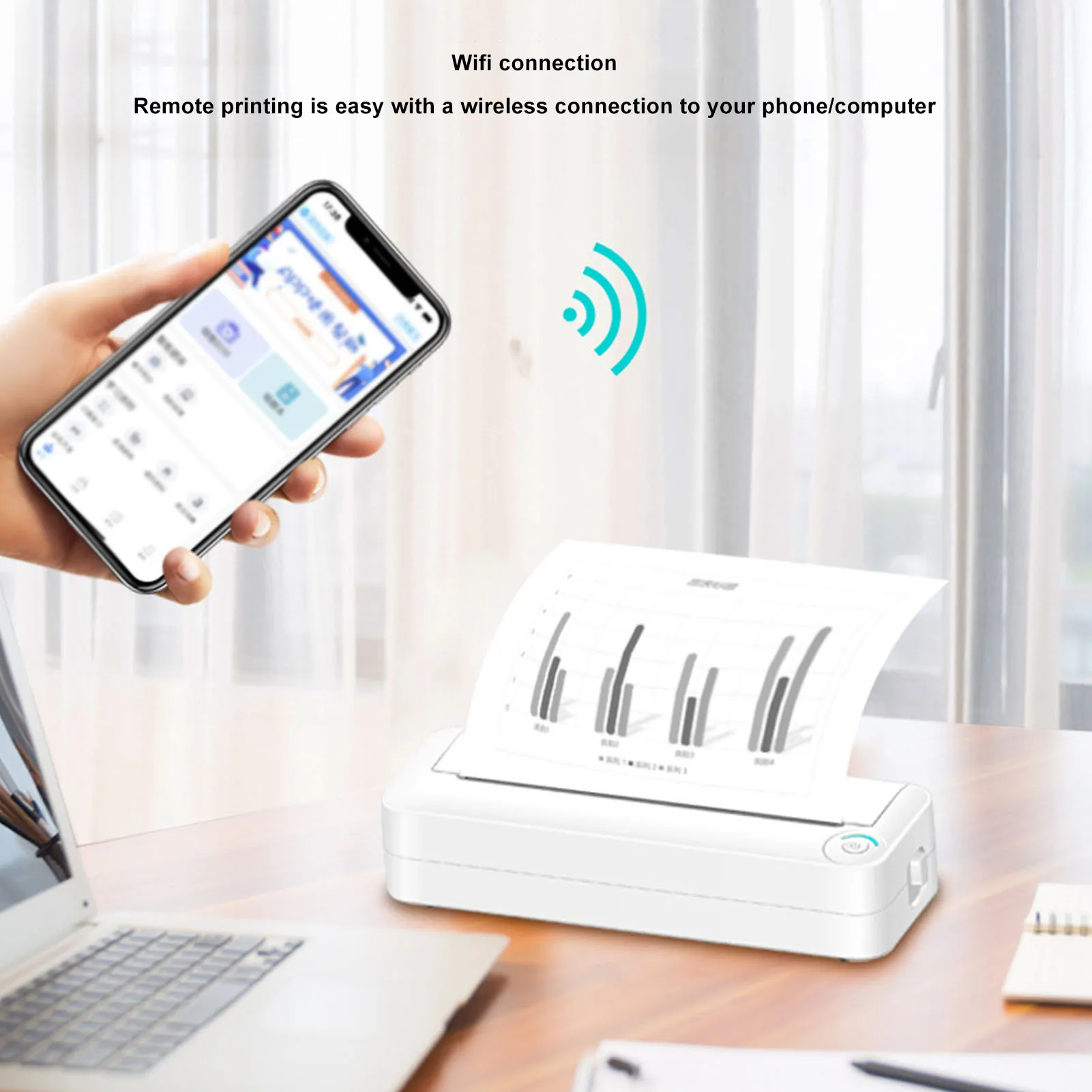 Portable Wireless Printer Various Learn Template Support 8.5 X 11in Bluetooth Wireless Printers Scan Function for Phone Laptop
Portable Wireless Printer Various Learn Template Support 8.5 X 11in Bluetooth Wireless Printers Scan Function for Phone Laptop