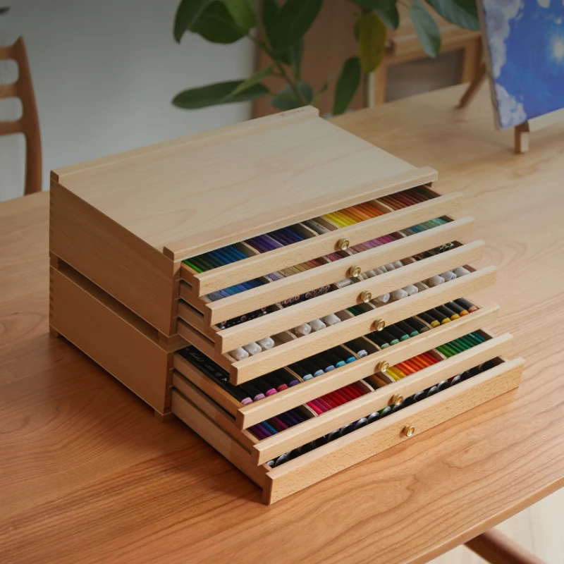 Art Supply Storage Box with Multi-Layer Drawers Beechwood Art Case for Sketching for Markers Painting Organizer Boxes
Art Supply Storage Box with Multi-Layer Drawers Beechwood Art Case for Sketching for Markers Painting Organizer Boxes